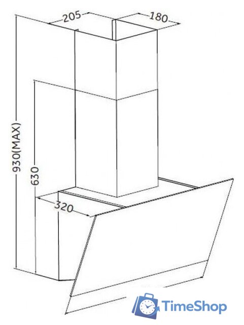 Кухонная вытяжка ZorG Atlantis 1060 60 S (черный) - Изображение №2 — Интернет-магазин Time-Shop