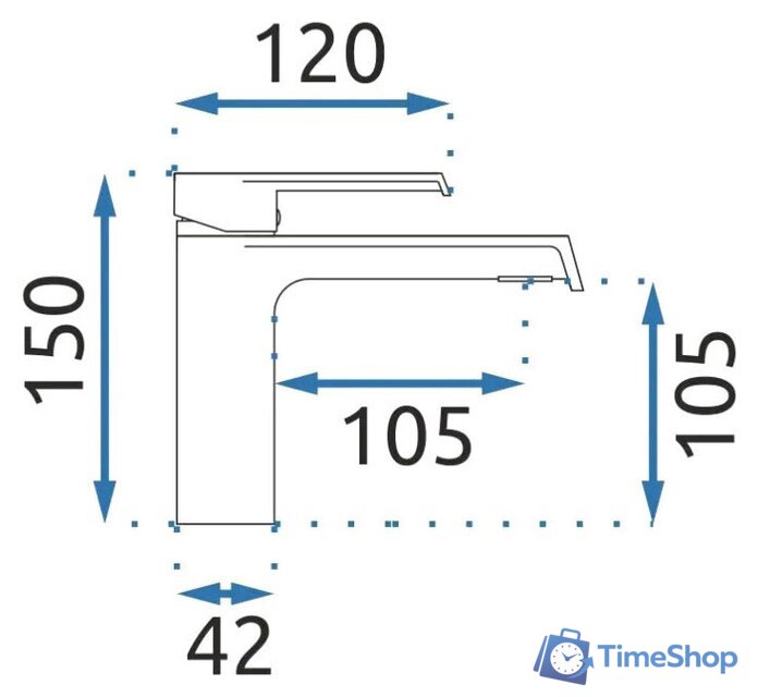 Смеситель Rea Hass Matt B9969 (золото) - Изображение №4 — Интернет-магазин Time-Shop