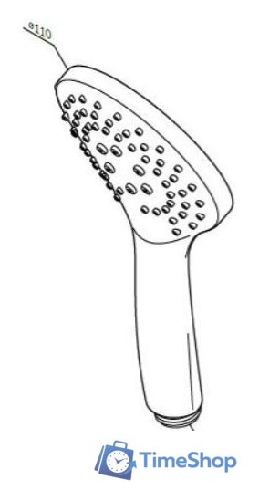 Душевая лейка AM.PM Gem F0290064 - Изображение №3 — Интернет-магазин Time-Shop