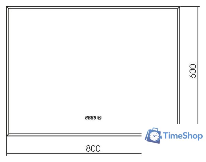  Silver Mirrors Зеркало Алмина 80x60 LED-00002326 - Изображение №3 — Интернет-магазин Time-Shop