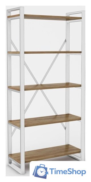 Стеллаж Hype Mebel Стандарт-2 80x170 (белый/дуб галифакс олово) - Изображение №1 — Интернет-магазин Time-Shop