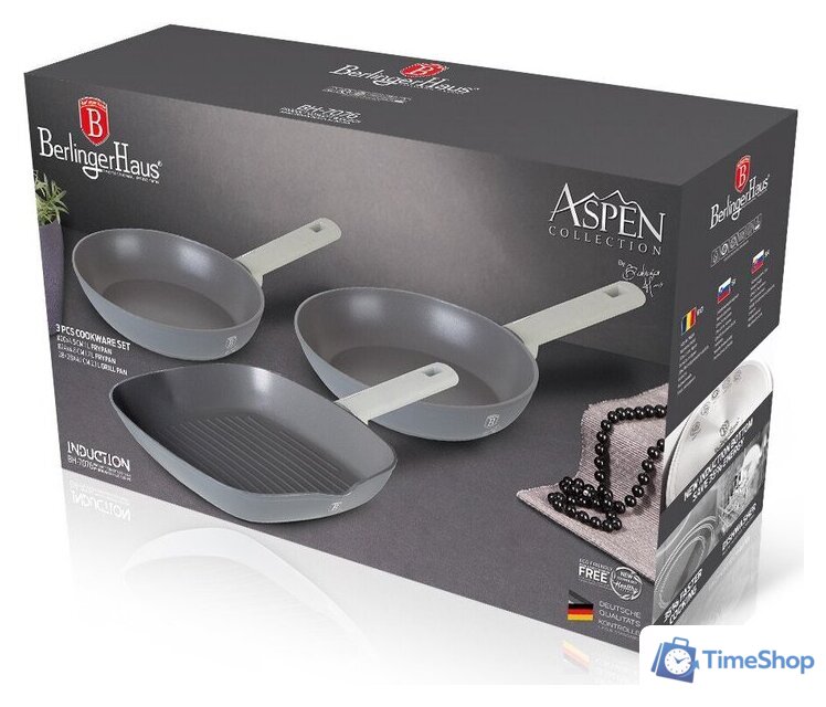 Набор сковород Berlinger Haus Aspen Collection BH-7076 - Изображение №3 — Интернет-магазин Time-Shop