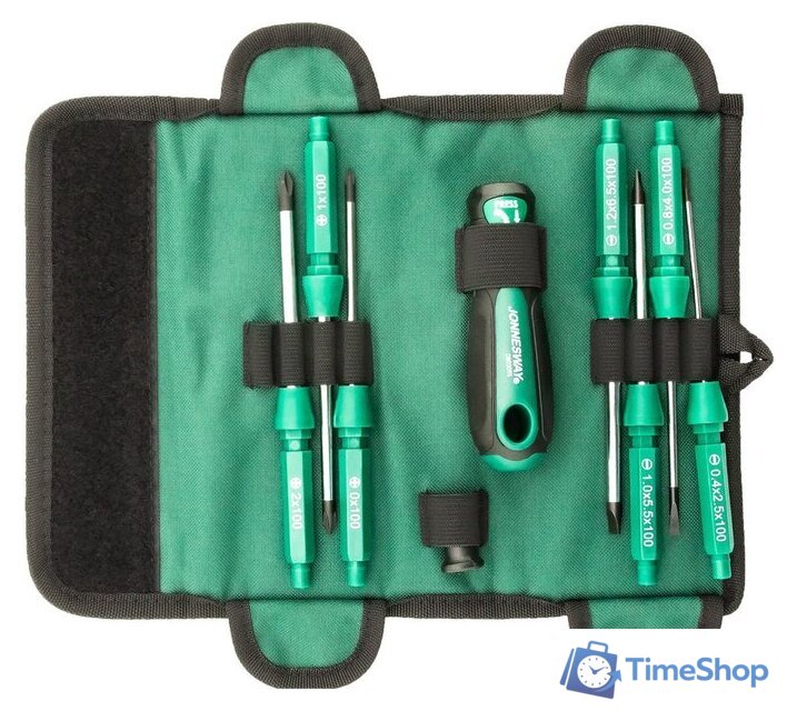 Набор отверток Jonnesway DB0309S (9 предметов) - Изображение №1 — Интернет-магазин Time-Shop