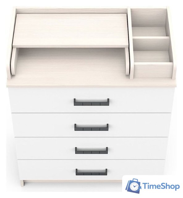 Детский комод Атон Мебель Marvin (бодяга светлый/белый) - Изображение №2 — Интернет-магазин Time-Shop