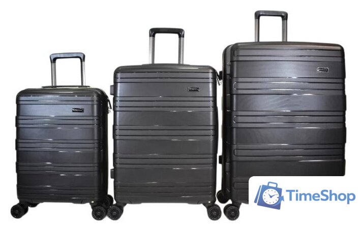 Комплект чемоданов Mironpan 11271 (3шт, черный) - Изображение №1 — Интернет-магазин Time-Shop