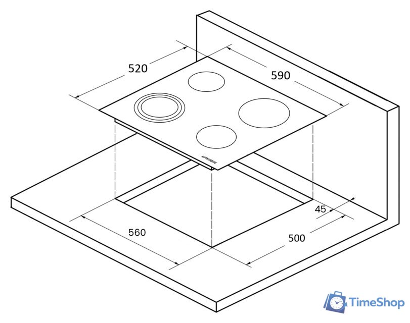 Варочная панель KUPPERSBERG ECS 603 - Изображение №4 — Интернет-магазин Time-Shop