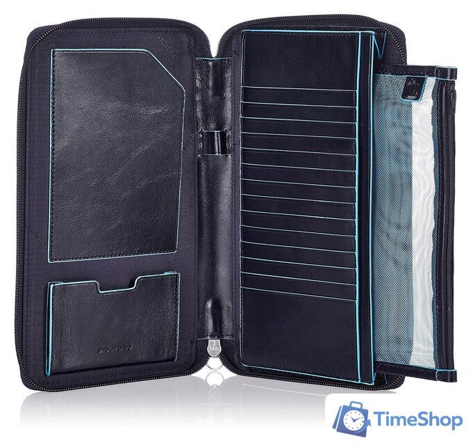 Кошелек Piquadro Blue square PP3246B2/BLU2 - Изображение №2 — Интернет-магазин Time-Shop