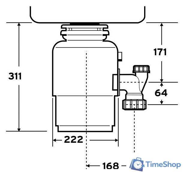 Измельчитель пищевых отходов InSinkErator Evolution 150 - Изображение №4 — Интернет-магазин Time-Shop