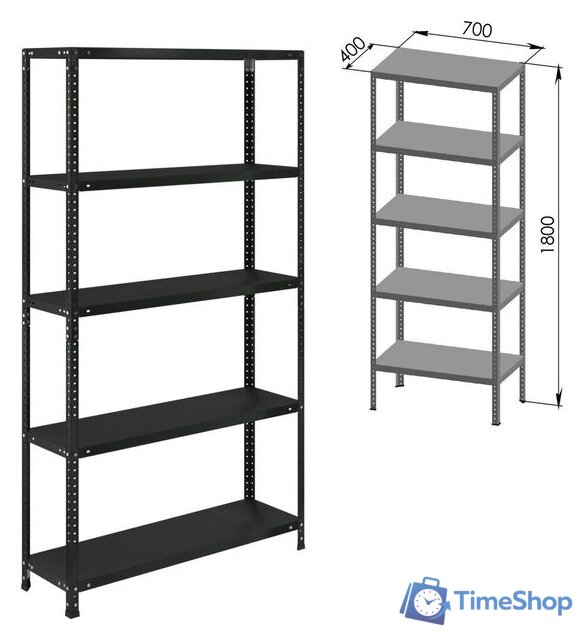 Стеллаж Brabix Ms Kd-185/40/70-5 291268 - Изображение №5 — Интернет-магазин Time-Shop