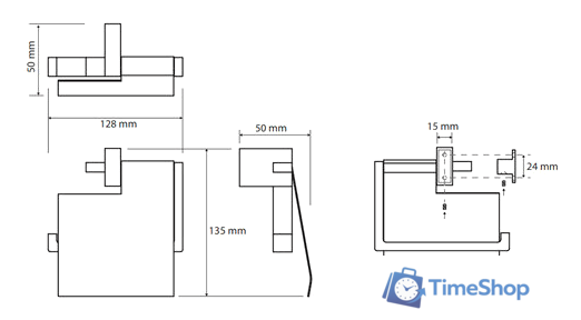 Держатель для туалетной бумаги Bemeta Gamma 145812012 - Изображение №2 — Интернет-магазин Time-Shop