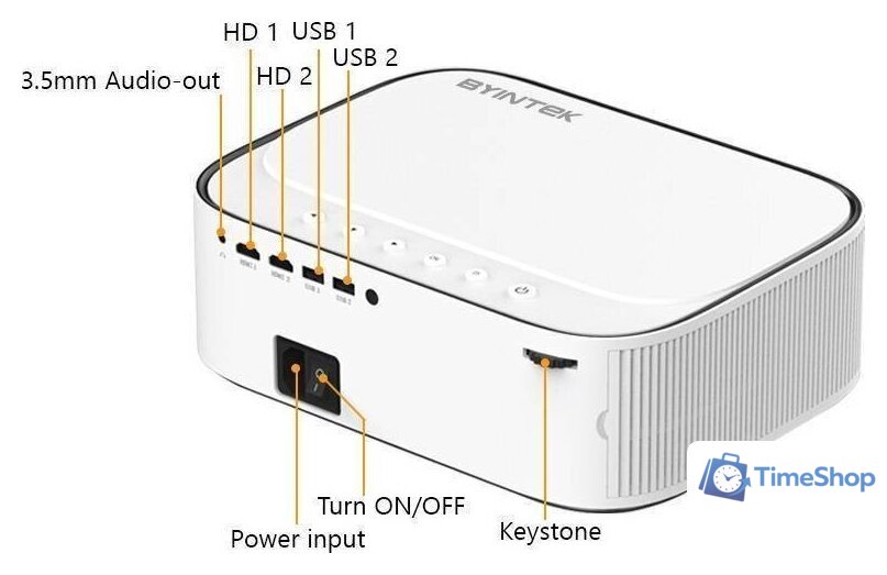 Проектор Byintek K45 Smart - Изображение №3 — Интернет-магазин Time-Shop