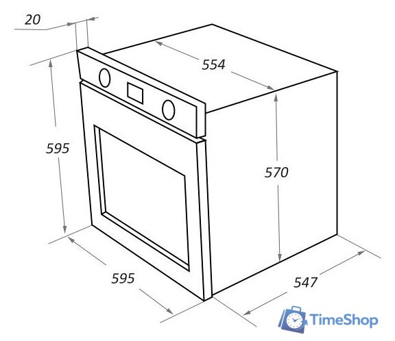 Электрический духовой шкаф MAUNFELD EOEF.766B2 - Изображение №2 — Интернет-магазин Time-Shop