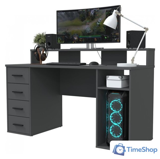 Стол Интерлиния Skill-08 (антрацит/антрацит) - Изображение №4 — Интернет-магазин Time-Shop