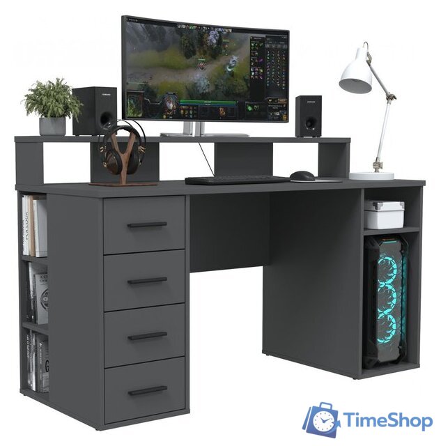 Стол Интерлиния Skill-08 (антрацит/антрацит) - Изображение №2 — Интернет-магазин Time-Shop