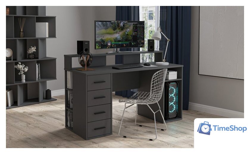 Стол Интерлиния Skill-08 (антрацит/антрацит) - Изображение №5 — Интернет-магазин Time-Shop