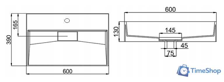 Умывальник Rea Goya 60 - Изображение №8 — Интернет-магазин Time-Shop