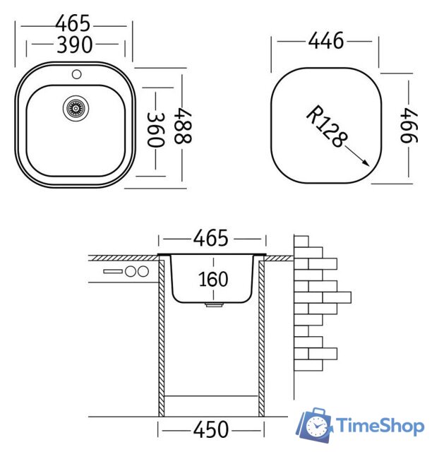 Кухонная мойка Ukinox Галант GAM465.488 GT6K 0C - Изображение №5 — Интернет-магазин Time-Shop