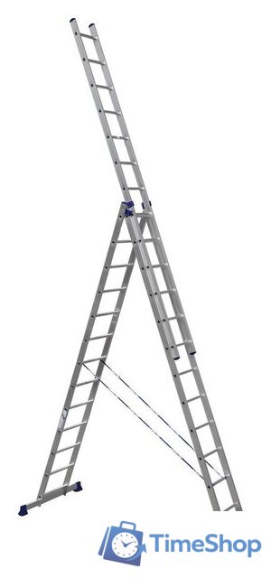 Лестница-стремянка Алюмет трехсекционная универсальная 6313 3x13 - Изображение №1 — Интернет-магазин Time-Shop