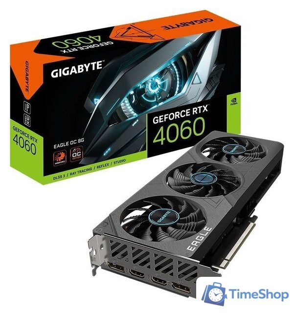 Видеокарта Gigabyte GeForce RTX 4060 Eagle OC 8G GV-N4060EAGLE OC-8GD - Изображение №7 — Интернет-магазин Time-Shop