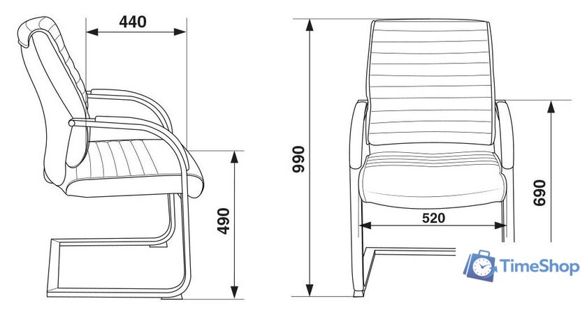 Офисный стул Бюрократ T-8010-LOW-V/IVORY (слоновая кость) - Изображение №5 — Интернет-магазин Time-Shop