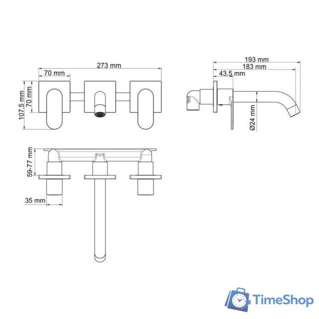 Смеситель Wasserkraft Elbe 7445 - Изображение №3 — Интернет-магазин Time-Shop
