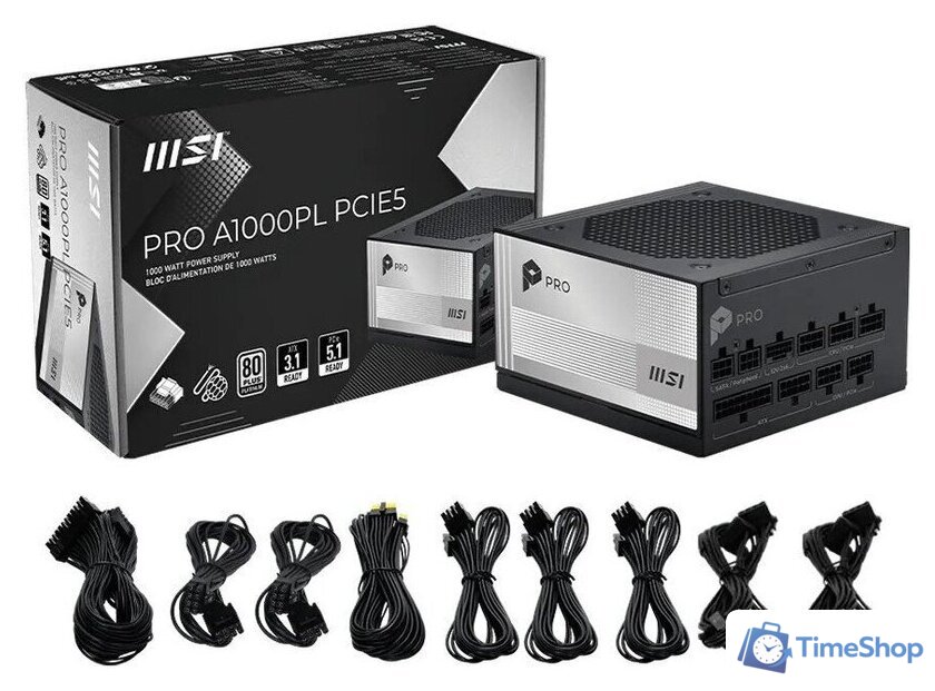 Блок питания MSI PRO A1000PL PCIE5 - Изображение №5 — Интернет-магазин Time-Shop