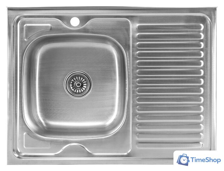 Кухонная мойка Saniteco 8060S-L (с сифоном) - Изображение №1 — Интернет-магазин Time-Shop