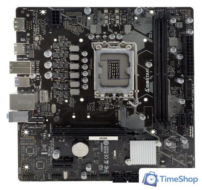 Материнская плата BIOSTAR H610MS Ver. 6.0 - Изображение №1 — Интернет-магазин Time-Shop
