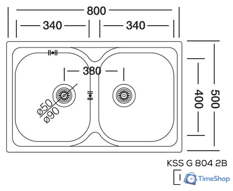 Кухонная мойка Kernau KSS G 804 2B Silver - Изображение №2 — Интернет-магазин Time-Shop