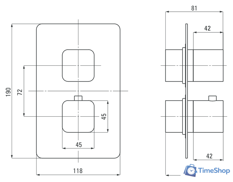 Смеситель без скрытого механизма Deante Box BXY AECT - Изображение №2 — Интернет-магазин Time-Shop