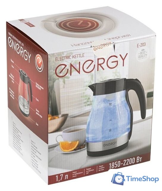 Электрический чайник Energy E-203 (черный) - Изображение №6 — Интернет-магазин Time-Shop