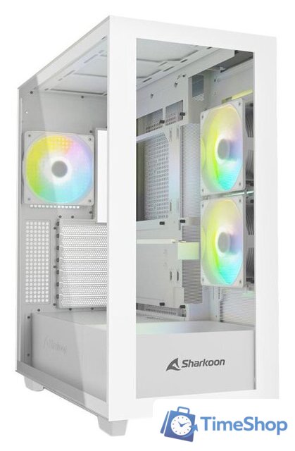 Корпус Sharkoon Rebel C60 RGB (белый) - Изображение №1 — Интернет-магазин Time-Shop
