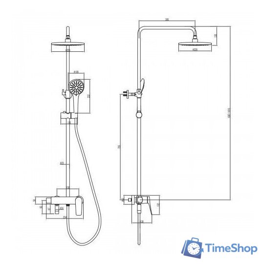 Душевая система  Lemark Bronx LM3762BL - Изображение №2 — Интернет-магазин Time-Shop