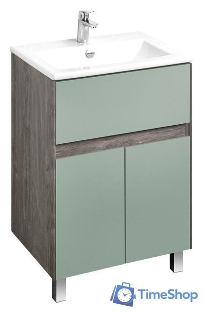  Акватон Тумба с умывальником Форест 60 1A2782K0FR9C0 (дуб рошелье/сумеречный голубой) - Изображение №1 — Интернет-магазин Time-Shop