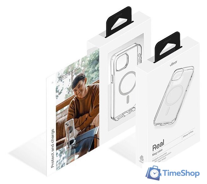 Чехол для телефона uBear Real Mag для iPhone 15 Plus (прозрачный) - Изображение №5 — Интернет-магазин Time-Shop