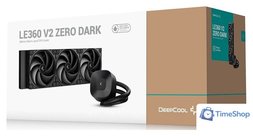 Система жидкостного охлаждения для процессора DeepCool LE360 V2 Zero Dark R-LE360ZERO-BKLNMD-G-1 - Изображение №4 — Интернет-магазин Time-Shop