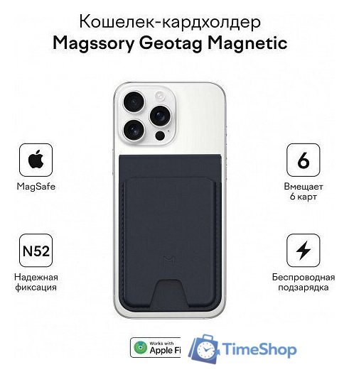 Кредитница Magssory Geotag Magnetic Blue ACL003b - Изображение №8 — Интернет-магазин Time-Shop
