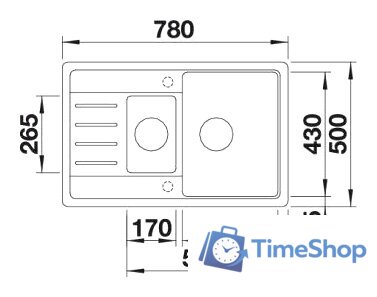 Кухонная мойка Blanco Legra 6S Compact (кофе) [521307] - Изображение №2 — Интернет-магазин Time-Shop