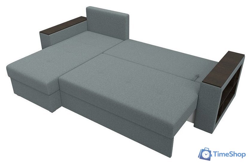 Угловой диван Лига диванов Дубай Лайт левый 121640L (рогожка амур серый) - Изображение №4 — Интернет-магазин Time-Shop