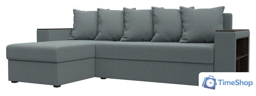 Угловой диван Лига диванов Дубай Лайт левый 121640L (рогожка амур серый) - Изображение №1 — Интернет-магазин Time-Shop