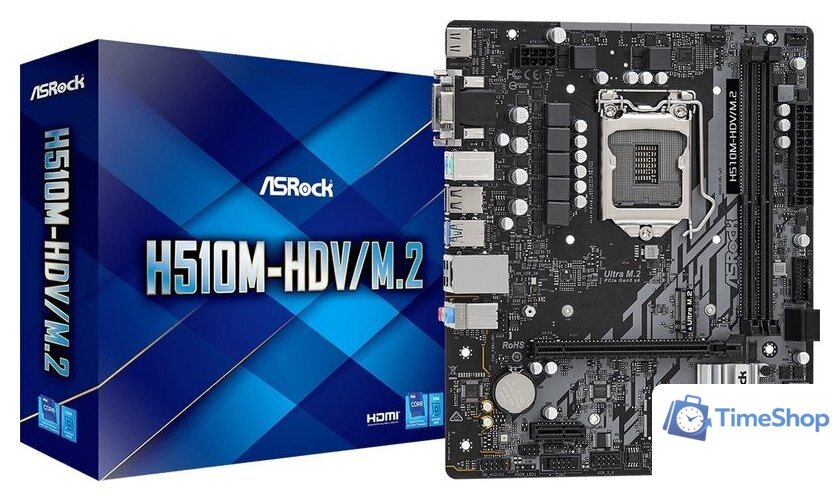 Материнская плата ASRock H510M-HDV/M.2 - Изображение №2 — Интернет-магазин Time-Shop