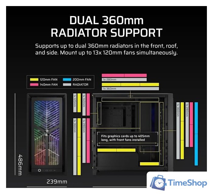 Корпус Corsair Frame 4000X RS CC-9011302-WW - Изображение №9 — Интернет-магазин Time-Shop