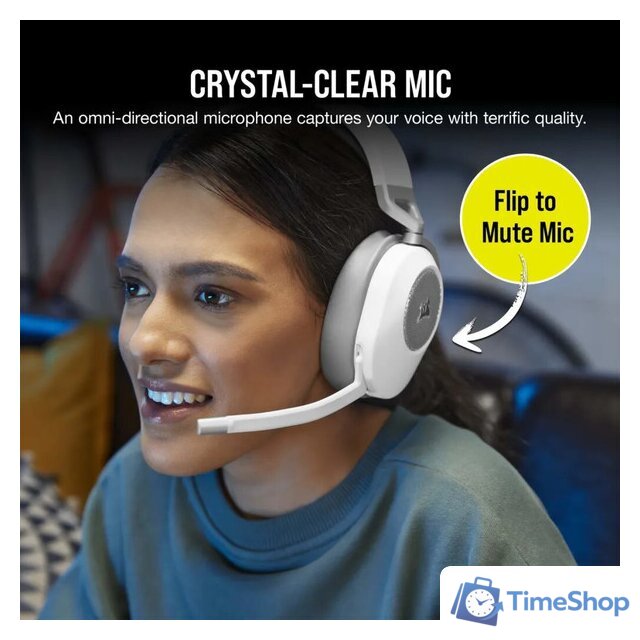 Наушники Corsair HS65 Wireless V2 (белый) - Изображение №7 — Интернет-магазин Time-Shop