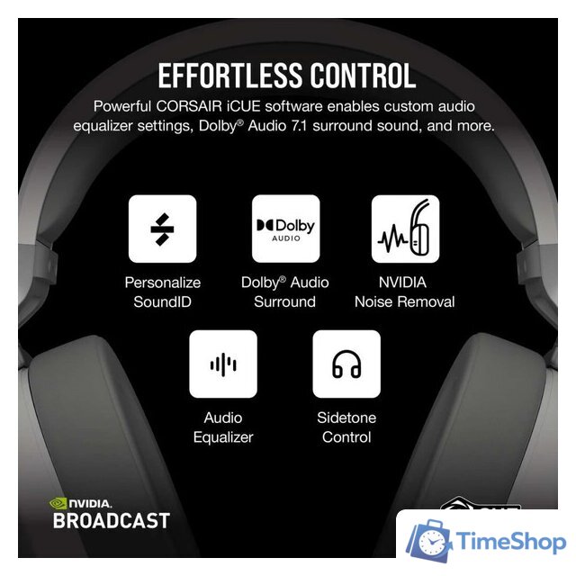 Наушники Corsair HS65 Wireless V2 (белый) - Изображение №9 — Интернет-магазин Time-Shop