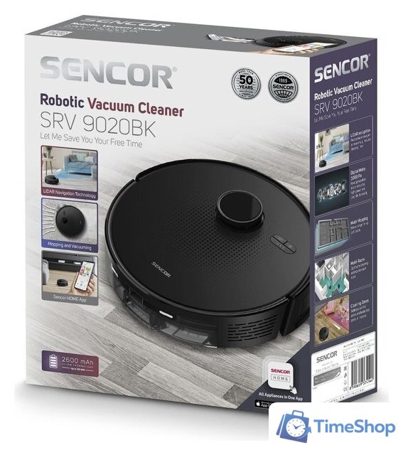Робот-пылесос Sencor SRV 9020BK - Изображение №16 — Интернет-магазин Time-Shop