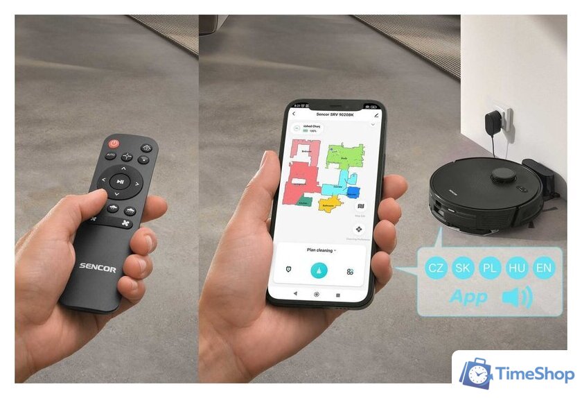 Робот-пылесос Sencor SRV 9020BK - Изображение №9 — Интернет-магазин Time-Shop