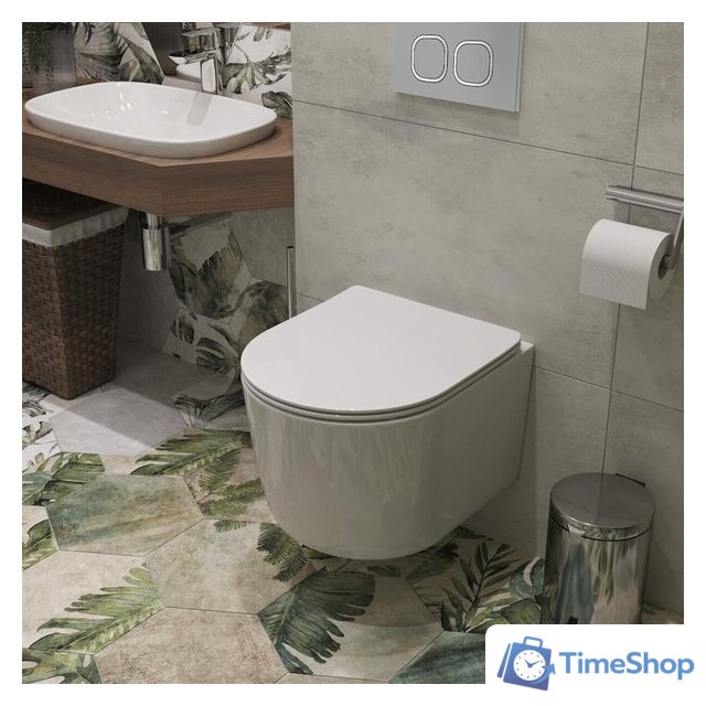 Унитаз подвесной Roxen Simple Compact в комплекте с инсталляцией StounFix Dual Fresh 6 в 1 919136 (кнопка: хром матовый) - Изображение №11 — Интернет-магазин Time-Shop