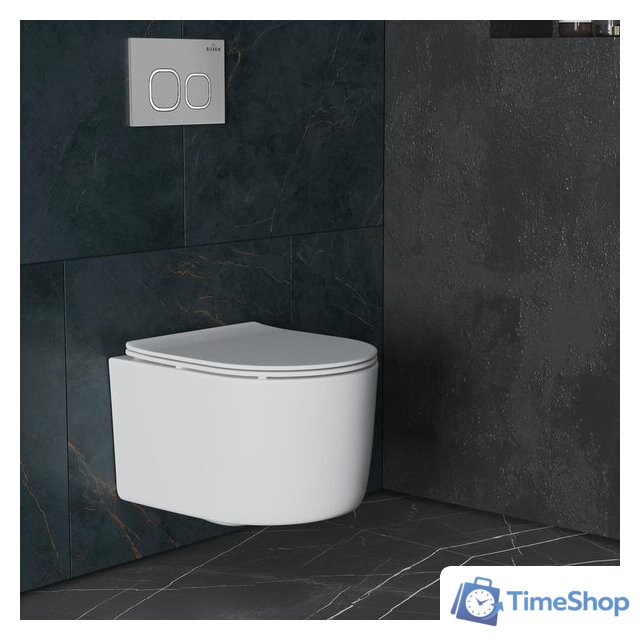 Унитаз подвесной Roxen Simple Compact в комплекте с инсталляцией StounFix Dual Fresh 6 в 1 919136 (кнопка: хром матовый) - Изображение №12 — Интернет-магазин Time-Shop