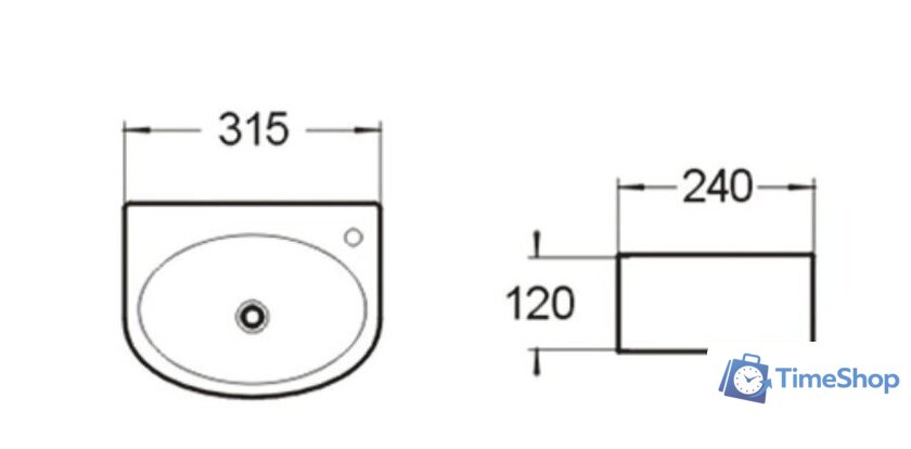 Умывальник SantiLine SL-2019 - Изображение №2 — Интернет-магазин Time-Shop