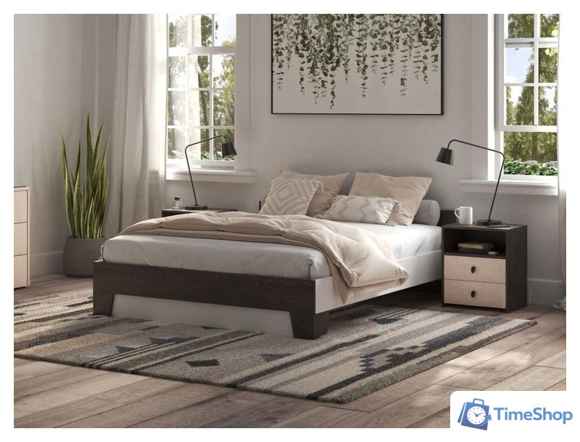 Кровать PROxSON Aria 120x200 (белый/дуб кантербери) - Изображение №2 — Интернет-магазин Time-Shop